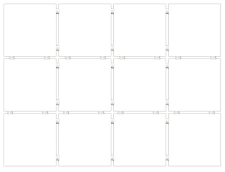 Керамическая плитка 1230H Конфетти белый матовый из 12 частей 9,8x9,8 Пл-27,66 Уп-0,922 